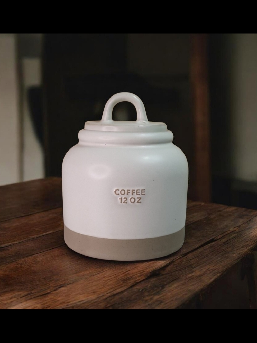 Hearth & Hand Magnolia Stoneware Coffee Canister Lid 12 Ounce
